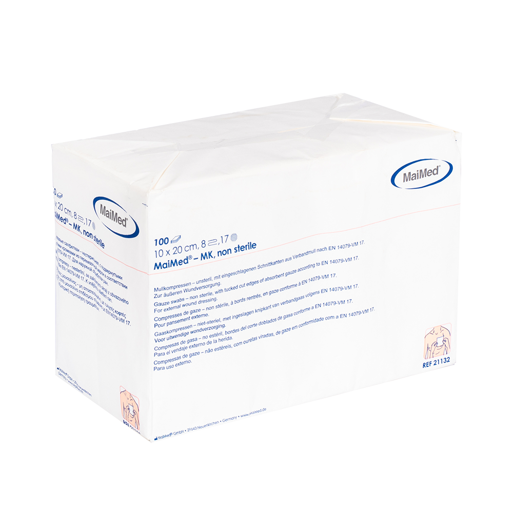 MaiMed-MK-unsterile gauze compresses of 100 pieces/paper bag