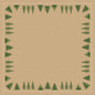 A light brown square with white dots and stars, framed by green fir trees, creates a festive look - ideal for table decoration with the Bio-Dunicel tablecloth 84x84cm "Humble Trees" from Duni GmbH (package: 20 pieces, biodegradable).