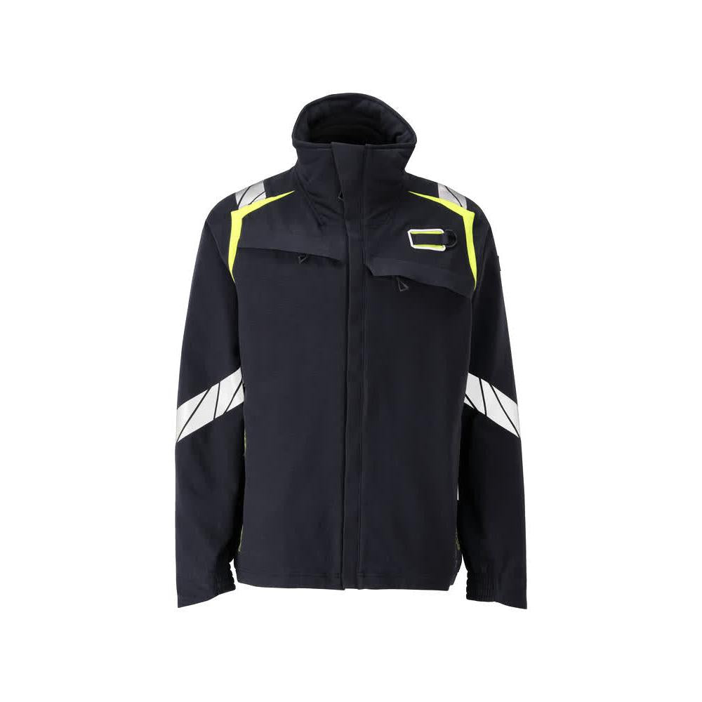 Jacket, ULTIMATE STRETCH work jacket Multisafe, black blue/hi-vis yellow