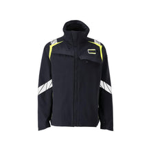 Jacket, ULTIMATE STRETCH work jacket Multisafe, black blue/hi-vis yellow