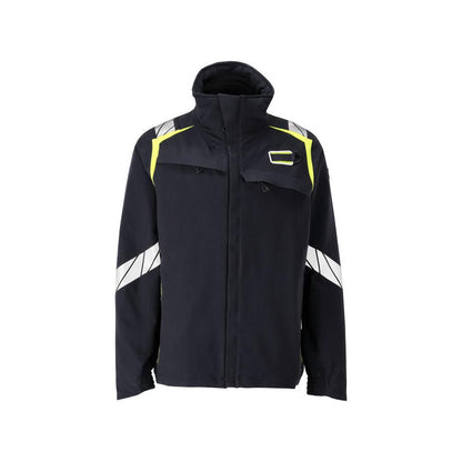 Jacket, ULTIMATE STRETCH work jacket Multisafe, black blue/hi-vis yellow