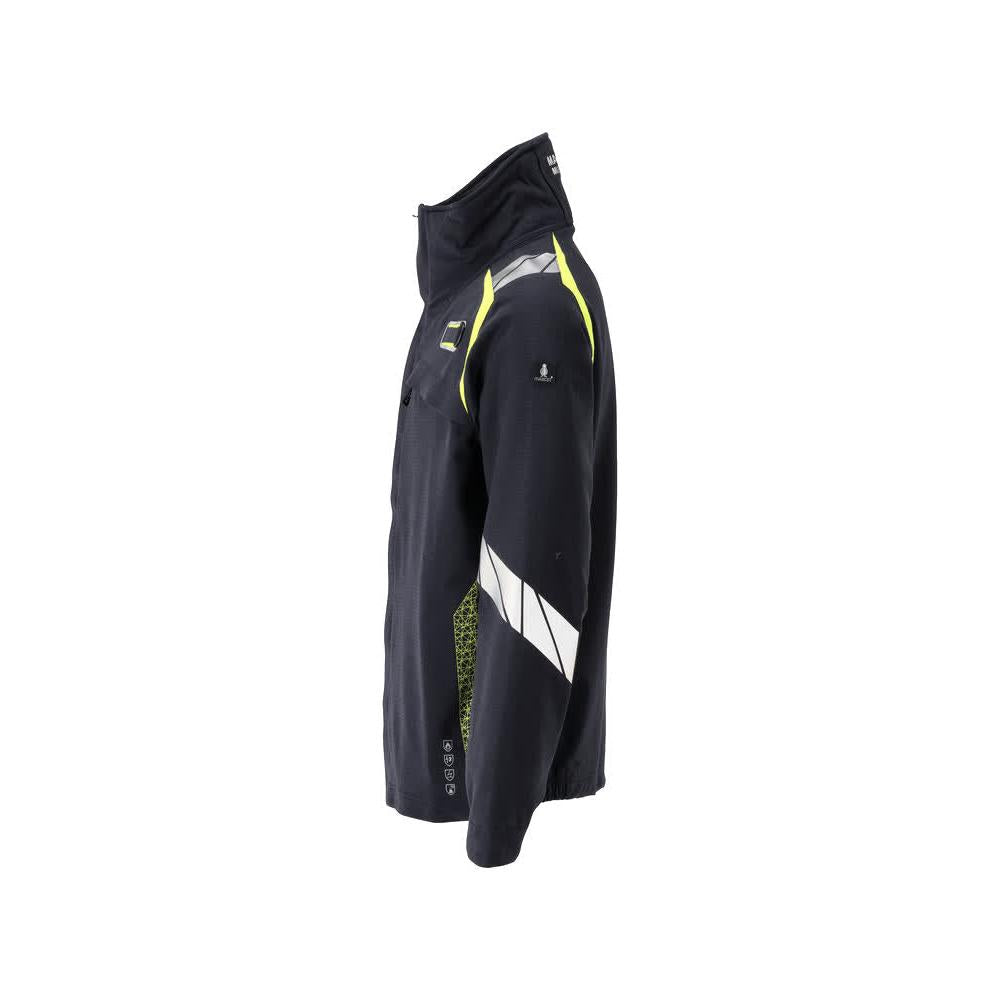 Jacket, ULTIMATE STRETCH work jacket Multisafe, black blue/hi-vis yellow