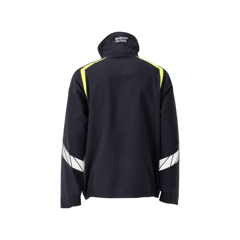 Jacket, ULTIMATE STRETCH work jacket Multisafe, black blue/hi-vis yellow