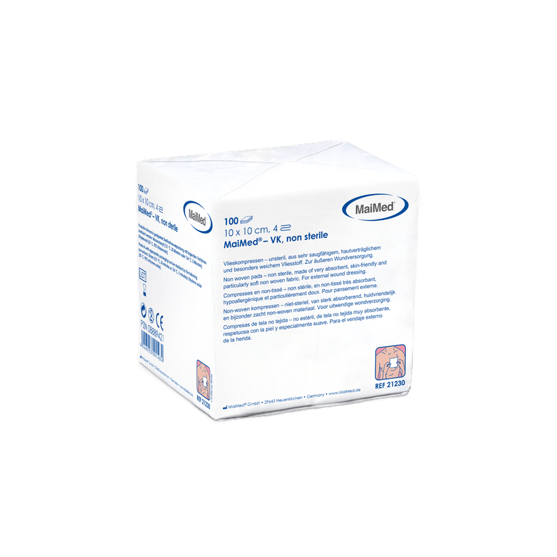 MaiMed-VK non-sterile fleece compresses of 100 pieces/paper bag