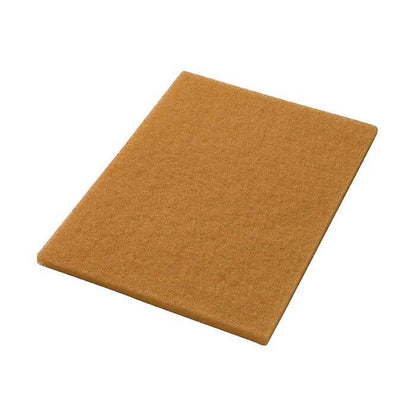 The Twister HT Restoration Pads orange from Diversey Deutschland GmbH & Co. OHG are flat, rectangular pads with a textured surface, ideal for removing stubborn dirt from heavily used stone floors; depicted on a white background.