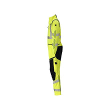 Overall, knee pockets, stretch inserts combination Multisafe, hi-vis yellow/black-blue