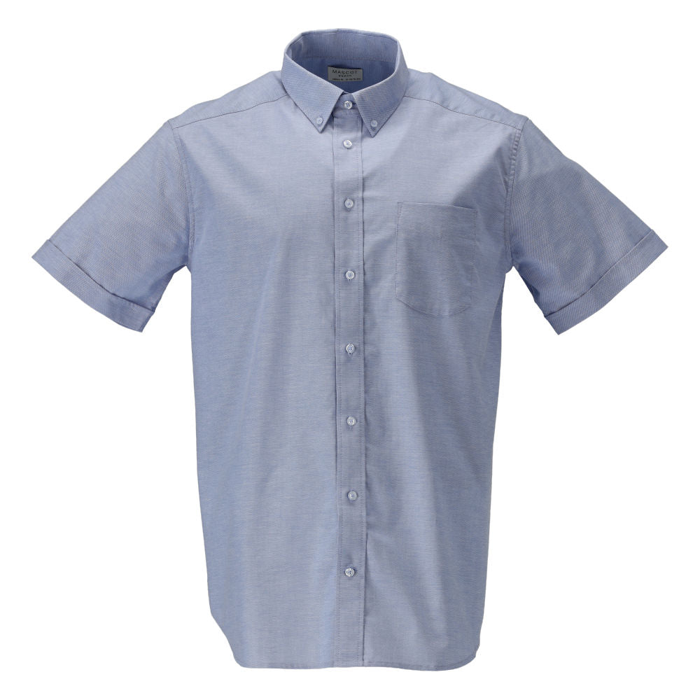 Shirt, classic fit, stretch, light blue