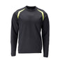 Sweatshirt, modern fit Sweatshirt Multisafe, black blue/hi-vis yellow