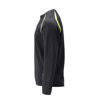 Sweatshirt, modern fit Sweatshirt Multisafe, black blue/hi-vis yellow