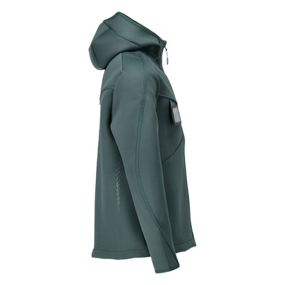 Soft shell jacket, hood, modern fit soft shell jacket