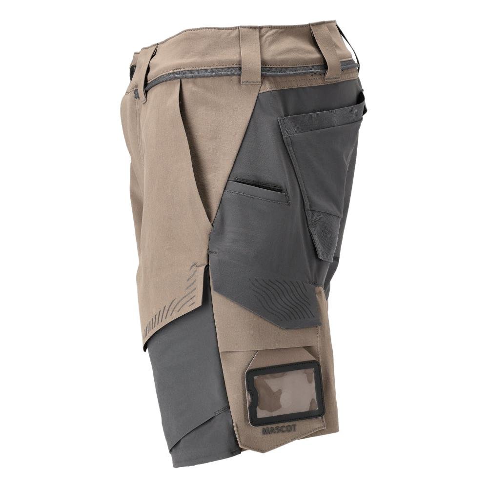 Shorts, stretch, light weight shorts, dark sand beige/anthracite gray