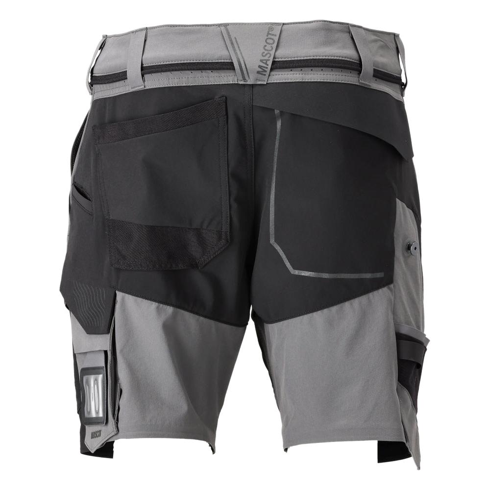 Shorts, stretch, light weight shorts, anthracite grey/black