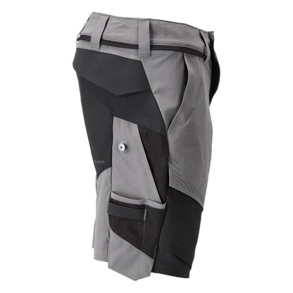Shorts, stretch, light weight shorts, anthracite grey/black
