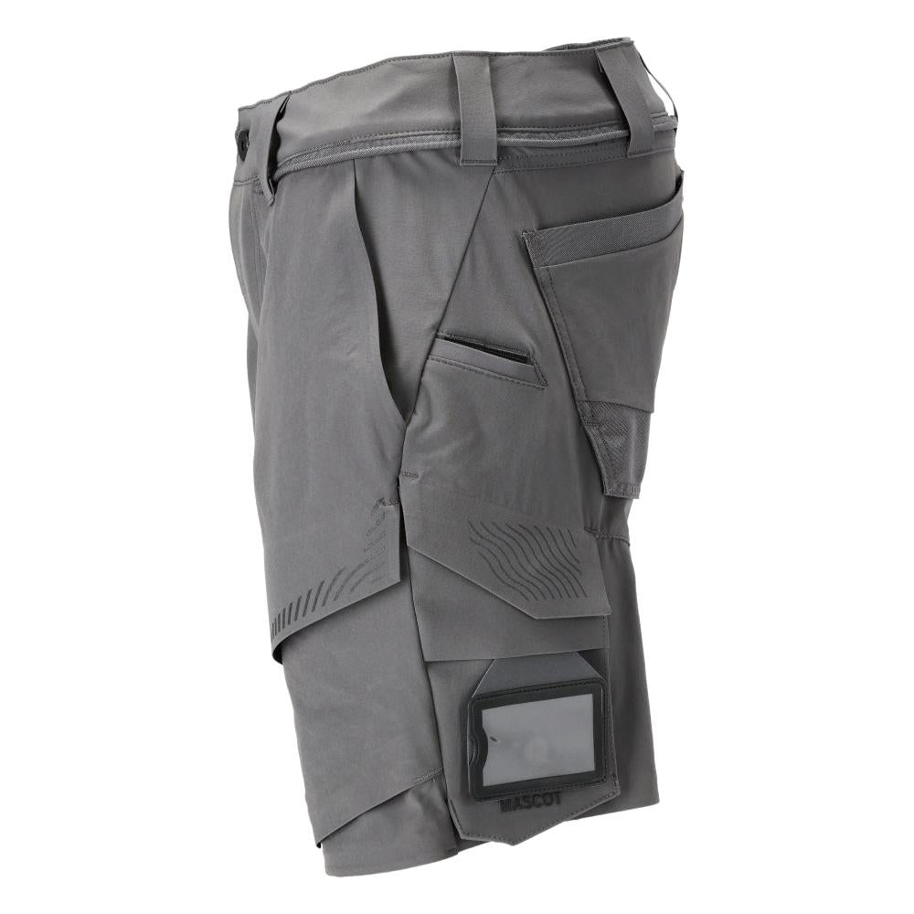 Shorts, stretch, light weight shorts, charcoal gray