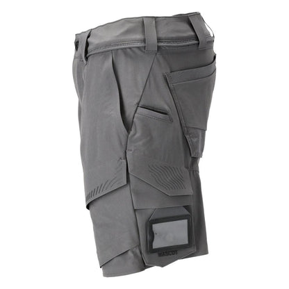 Shorts, stretch, light weight shorts, charcoal gray