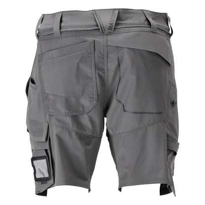 Shorts, stretch, light weight shorts, charcoal gray