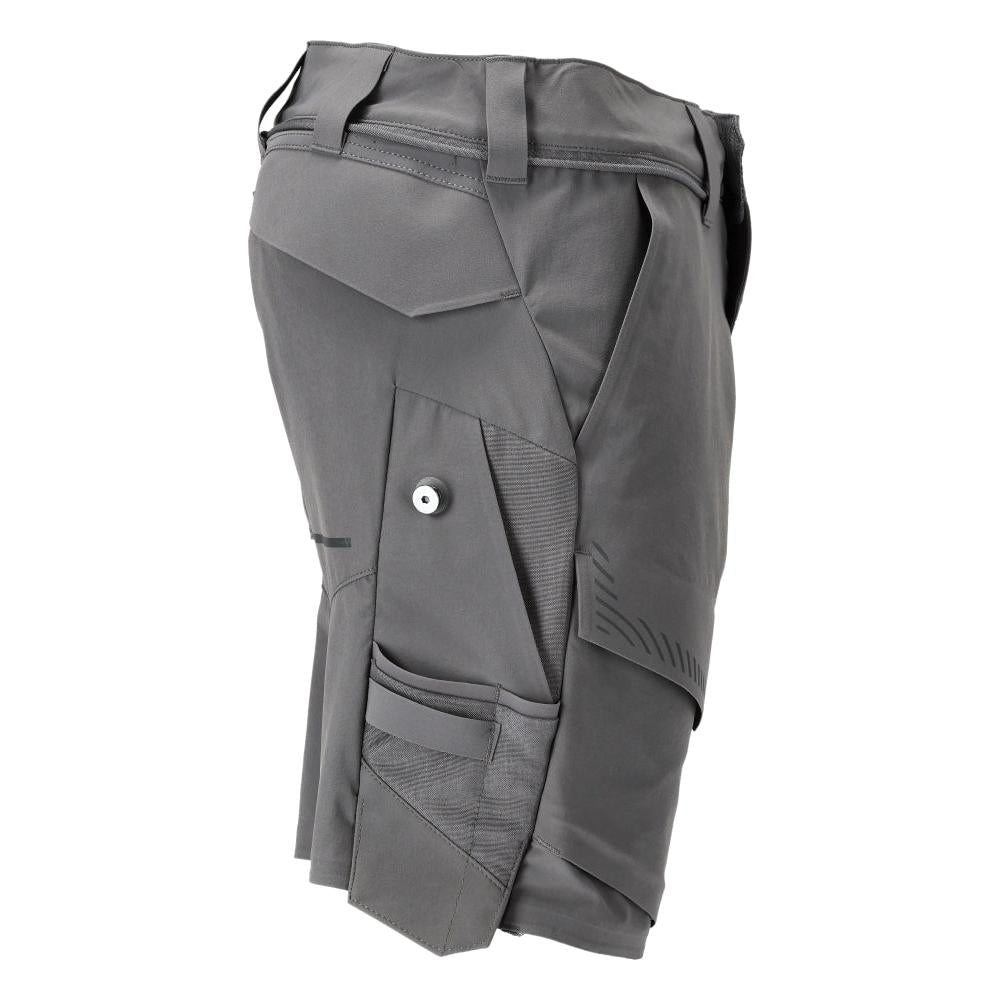 Shorts, stretch, light weight shorts, charcoal gray