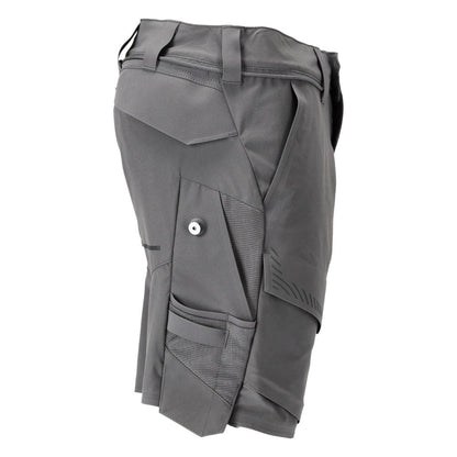Shorts, stretch, light weight shorts, charcoal gray