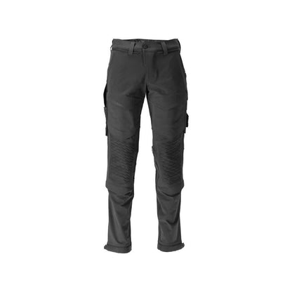 Trousers, knee pockets, durable, stretch trousers, black