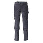 Trousers, knee pockets, stretch, light trousers, black-blue
