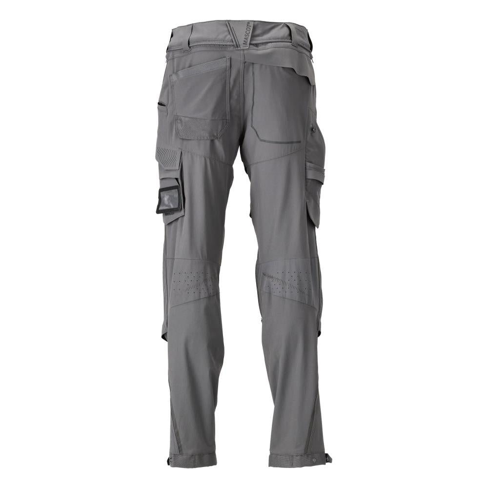 Trousers, knee pockets, stretch, light trousers, anthracite grey