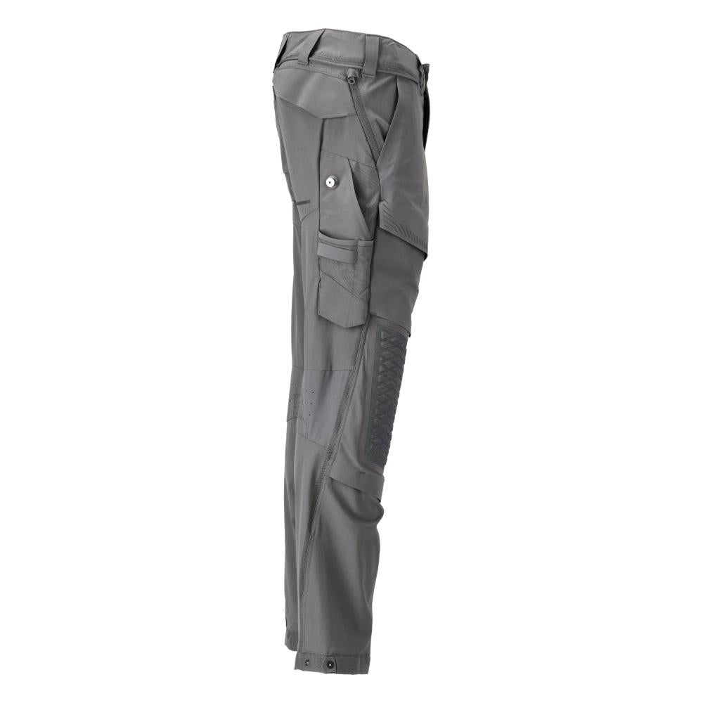 Trousers, knee pockets, stretch, light trousers, anthracite grey
