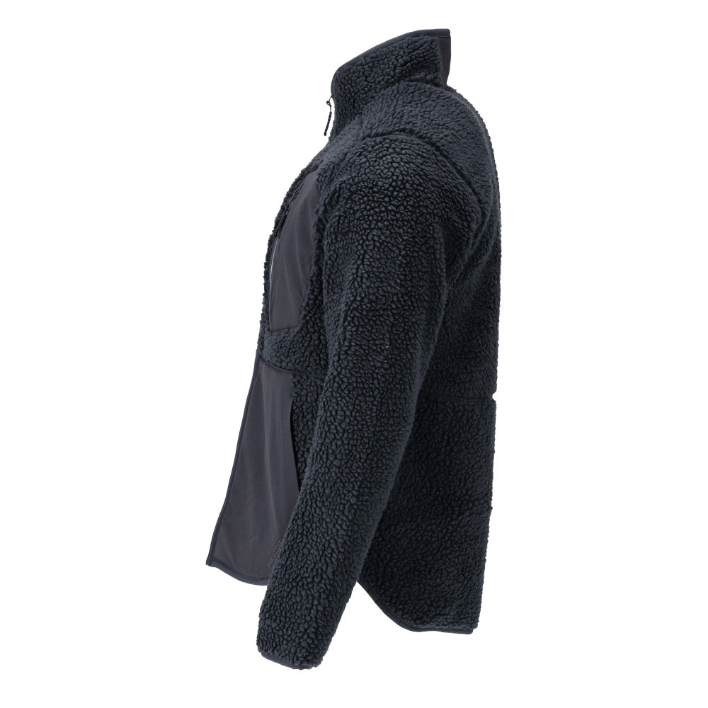 Fiber fur jacket with zipper Fiber fur jacket