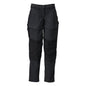 Trousers with knee pockets, women's trousers, black
