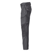 Trousers with knee pockets, women's trousers, anthracite grey