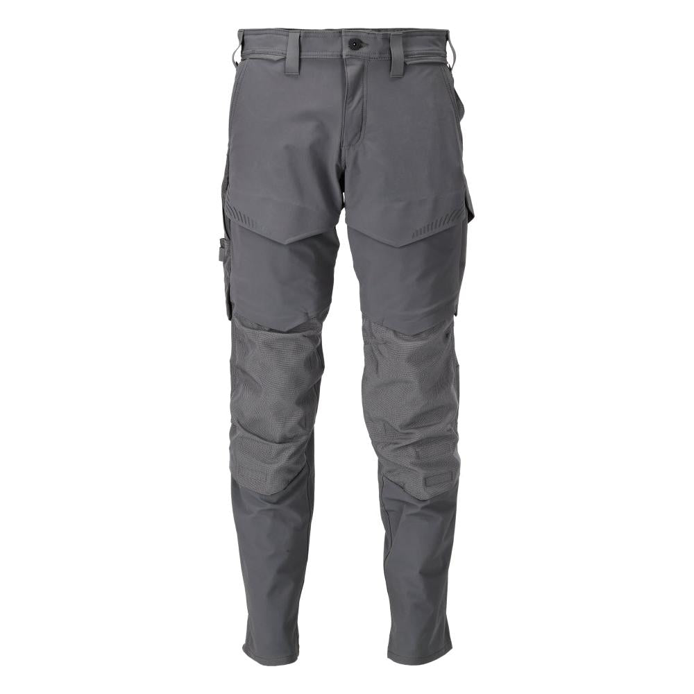Pants with knee pockets, ULTIMATE STRETCH pants, anthracite gray