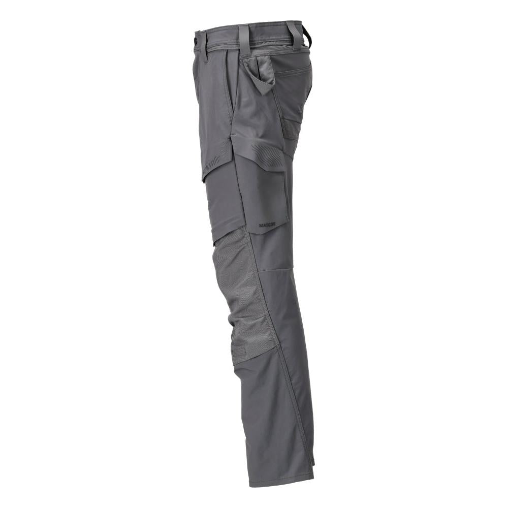 Pants with knee pockets, ULTIMATE STRETCH pants, anthracite gray
