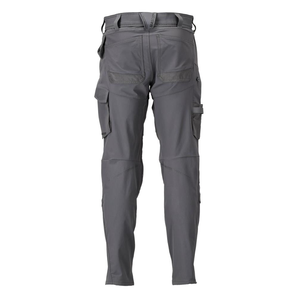 Pants with knee pockets, ULTIMATE STRETCH pants, anthracite gray