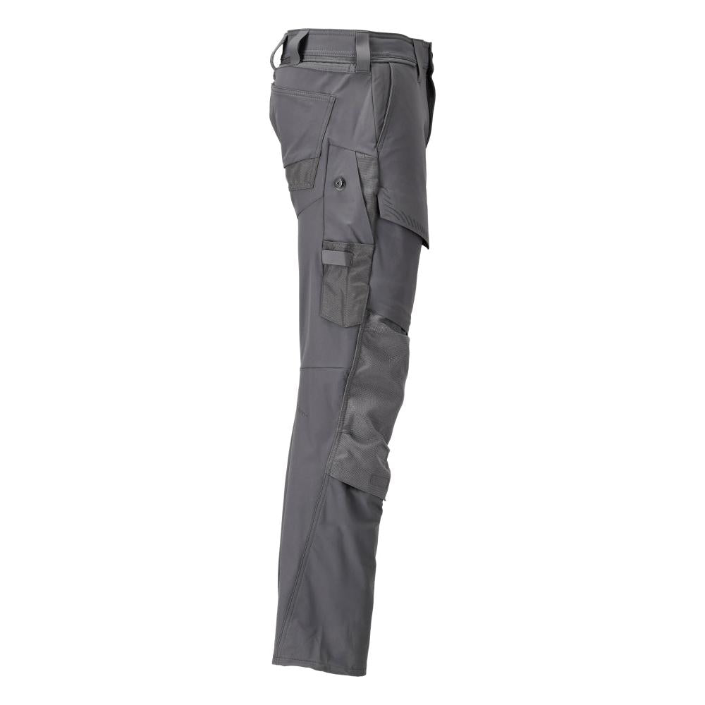Pants with knee pockets, ULTIMATE STRETCH pants, anthracite gray