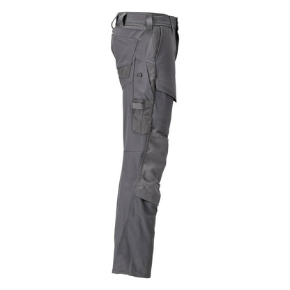 Pants with knee pockets, ULTIMATE STRETCH pants, anthracite gray