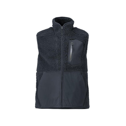 Fiber fur vest with zipper thermal vest