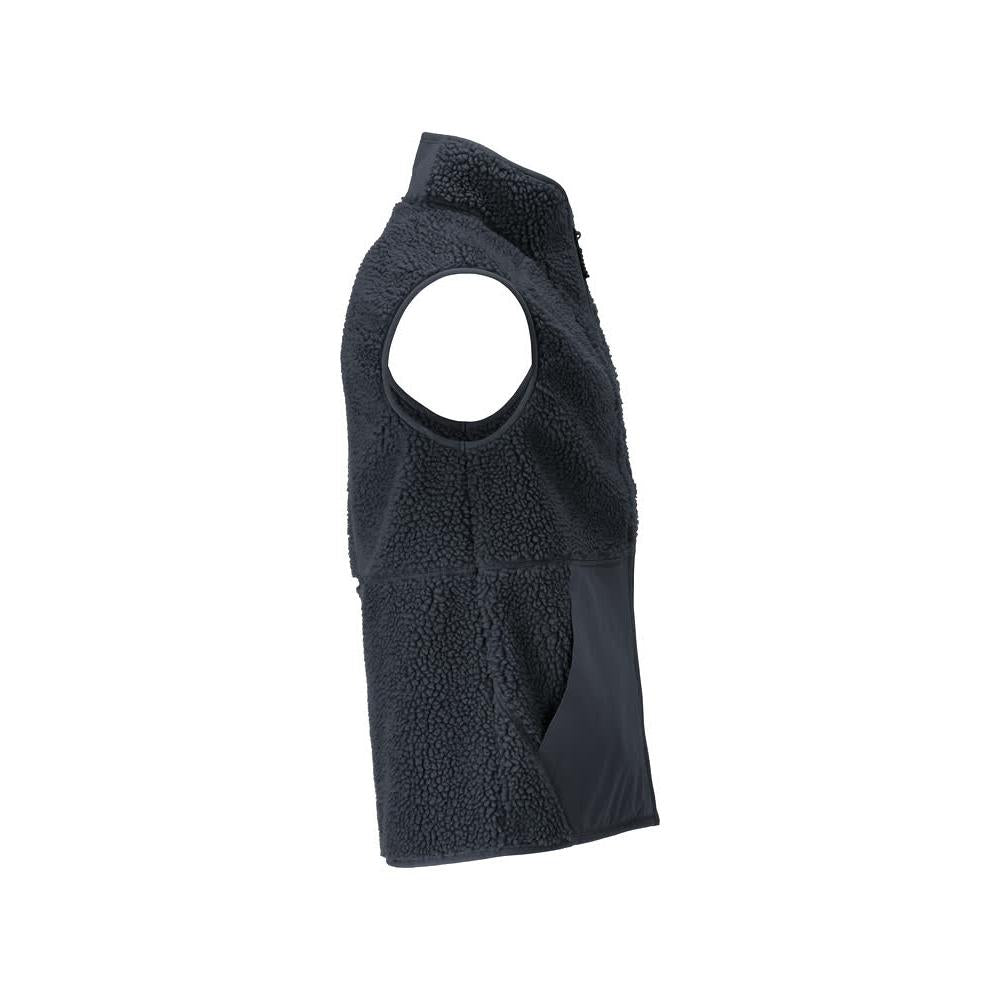 Fiber fur vest with zipper thermal vest