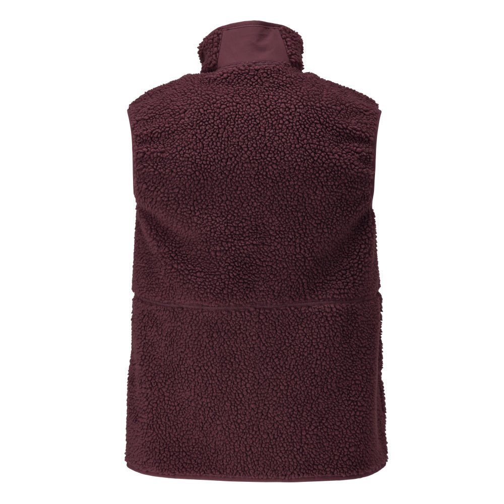 Fiber fur vest with zipper thermal vest