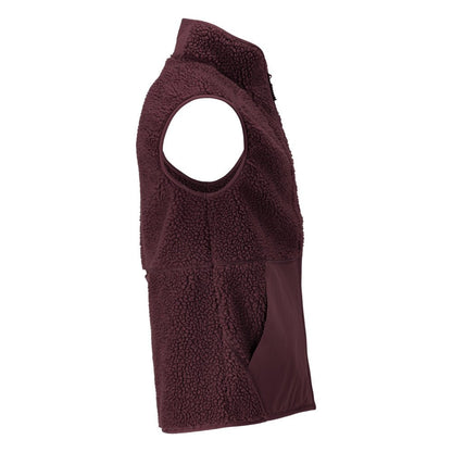 Fiber fur vest with zipper thermal vest