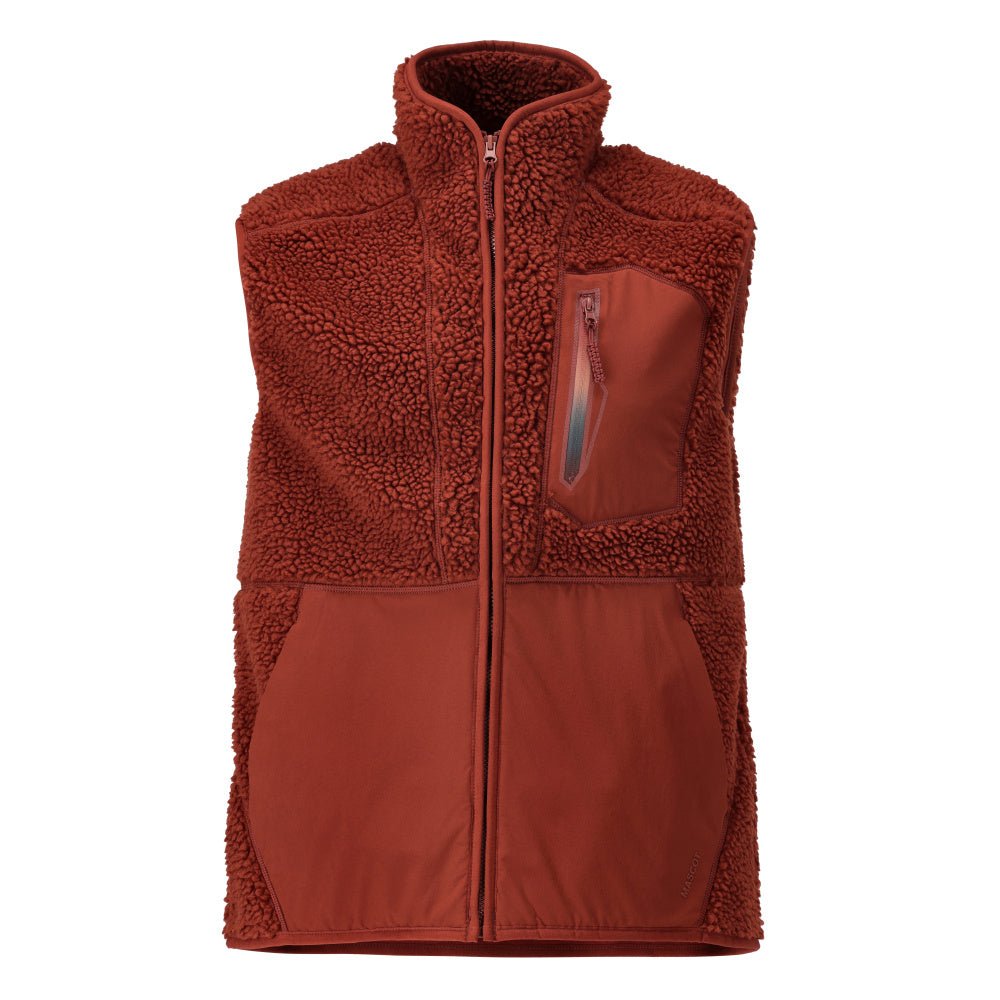 Fiber fur vest with zipper thermal vest