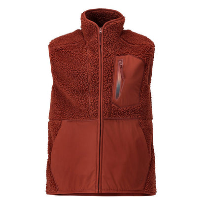 Fiber fur vest with zipper thermal vest