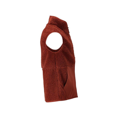 Fiber fur vest with zipper thermal vest