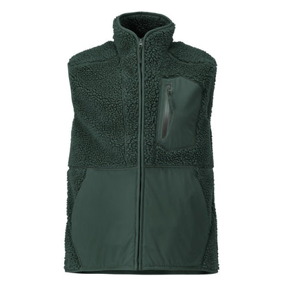 Fiber fur vest with zipper thermal vest