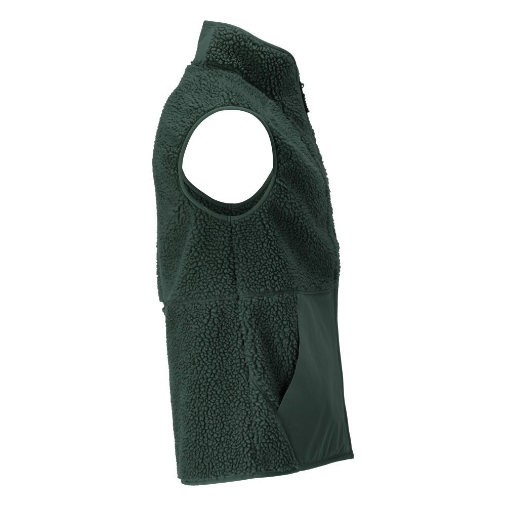 Fiber fur vest with zipper thermal vest