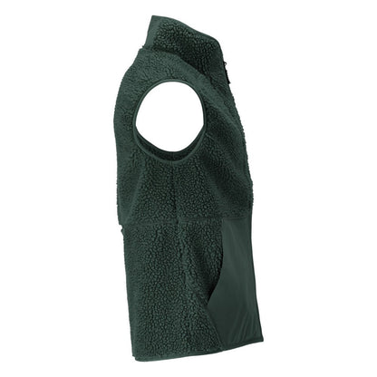 Fiber fur vest with zipper thermal vest