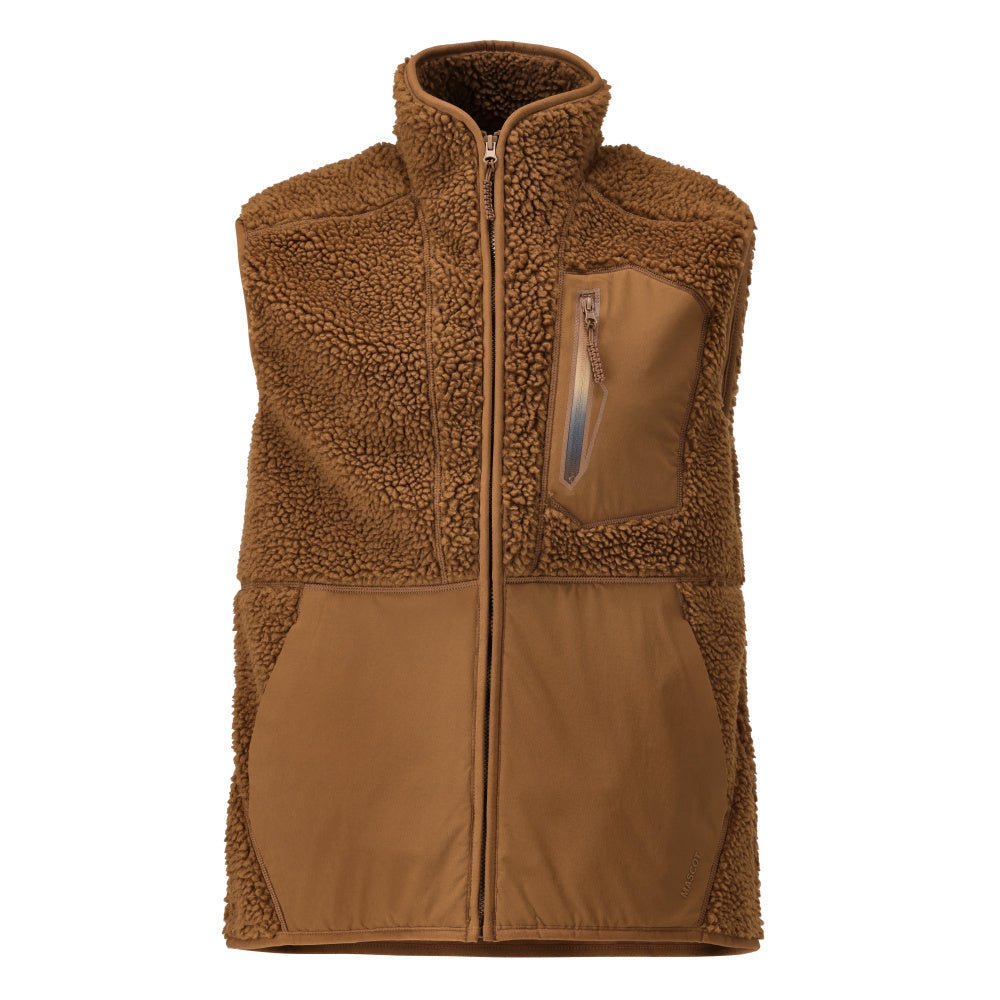 Fiber fur vest with zipper thermal vest