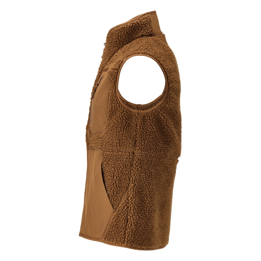 Fiber fur vest with zipper thermal vest