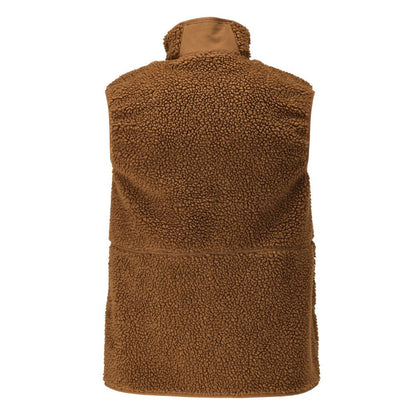 Fiber fur vest with zipper thermal vest