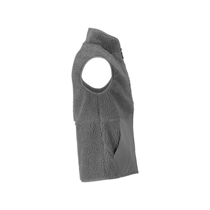 Fiber fur vest with zipper thermal vest