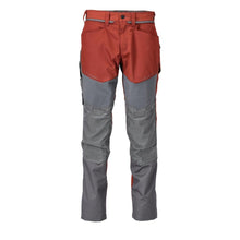 Trousers with knee pockets trousers, autumn red/anthracite grey