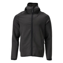 Fleece sweater, hood, zipper microfleece jacket, black